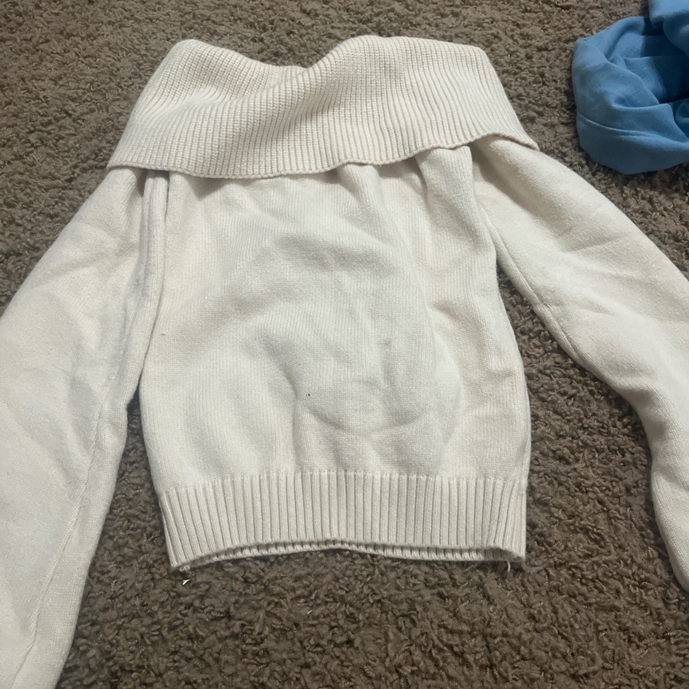 off the shoulder sweater
